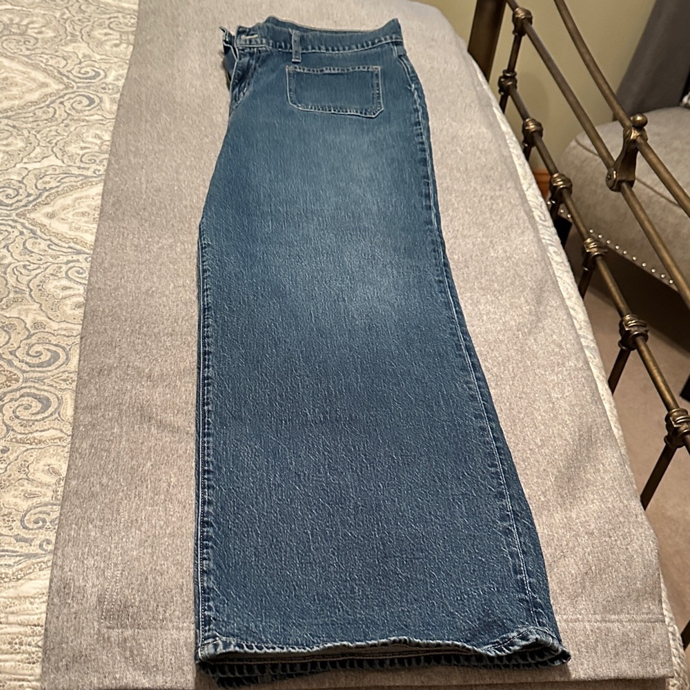 J. Crew Full Length Wide-Leg Denim Jeans